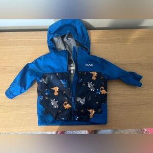Gusti Blue Dinosaur Print Jacket 12 months